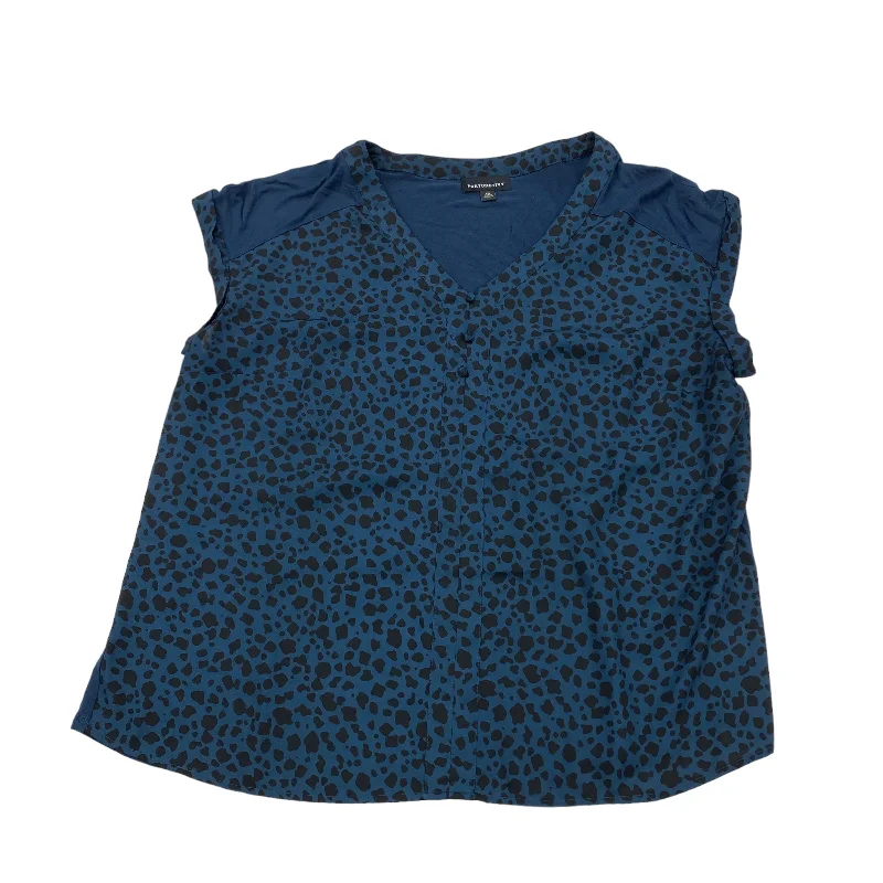 BLUE FORTUNE & IVY TOP SS, Size 2X