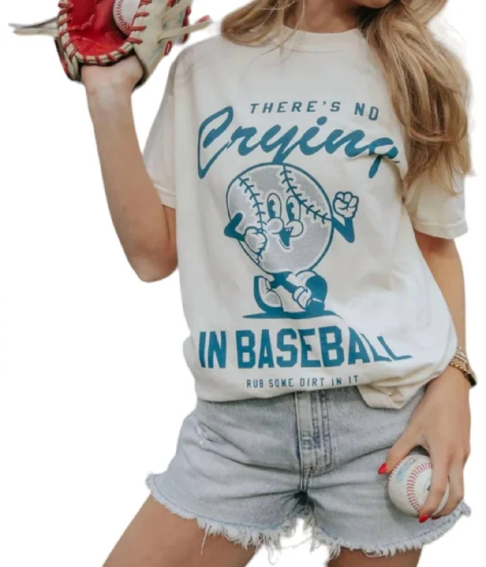 No Crying In Baseball Shirt In Cream