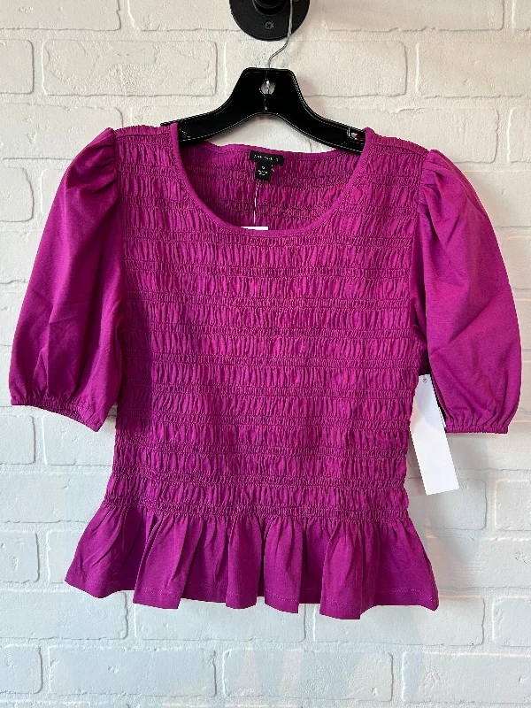 Purple Top Short Sleeve Ann Taylor, Size Xs