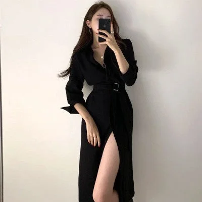 sixsr Summer Women'S Dress Shirt Dress Long Evening Female Vintage Maxi Party Beach Women Dresses Casual Elegant Prom Pure White