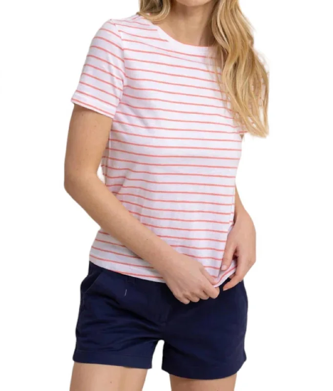 Sun Farer Stripe Shirt In Conch Shell