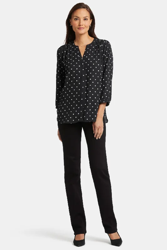 Pintuck Blouse - Celestial Dot