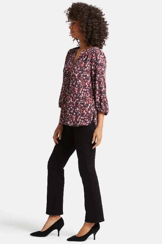 Pintuck Blouse - Perla Plum