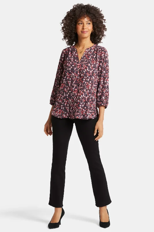 Pintuck Blouse - Perla Plum