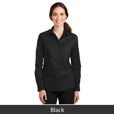 Port Authority Ladies SuperPro Twill Long-Sleeve Shirt