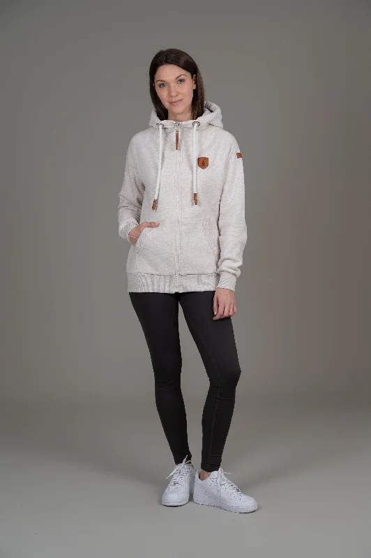 Hera Heather Oatmeal Zip Hoodie