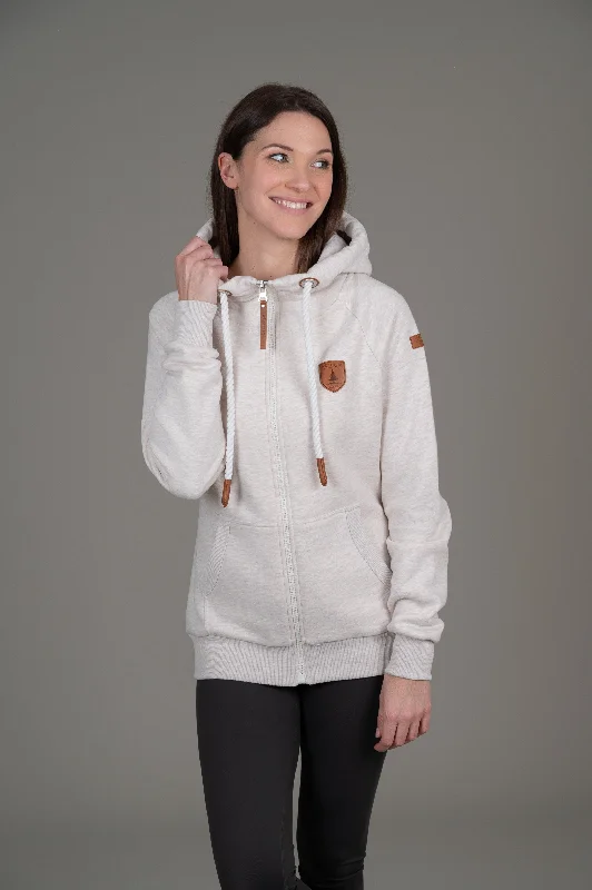 Hera Heather Oatmeal Zip Hoodie