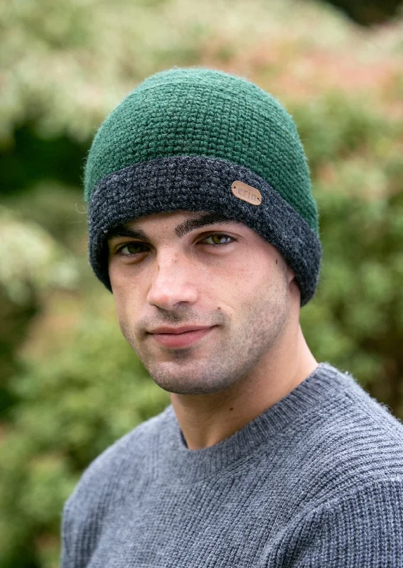 Charcoal Rib Pullon Hat | Charcoal Green