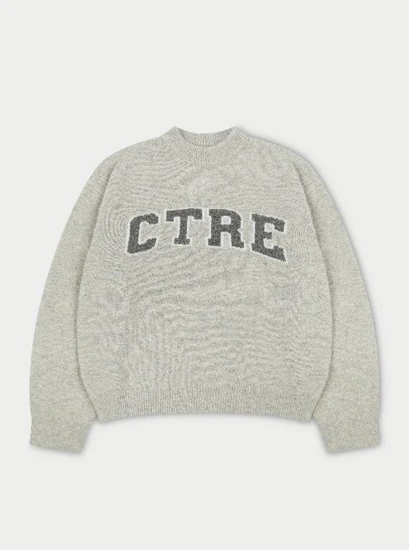 CTRE KNITTED SWEATSHIRT - GREY MARL