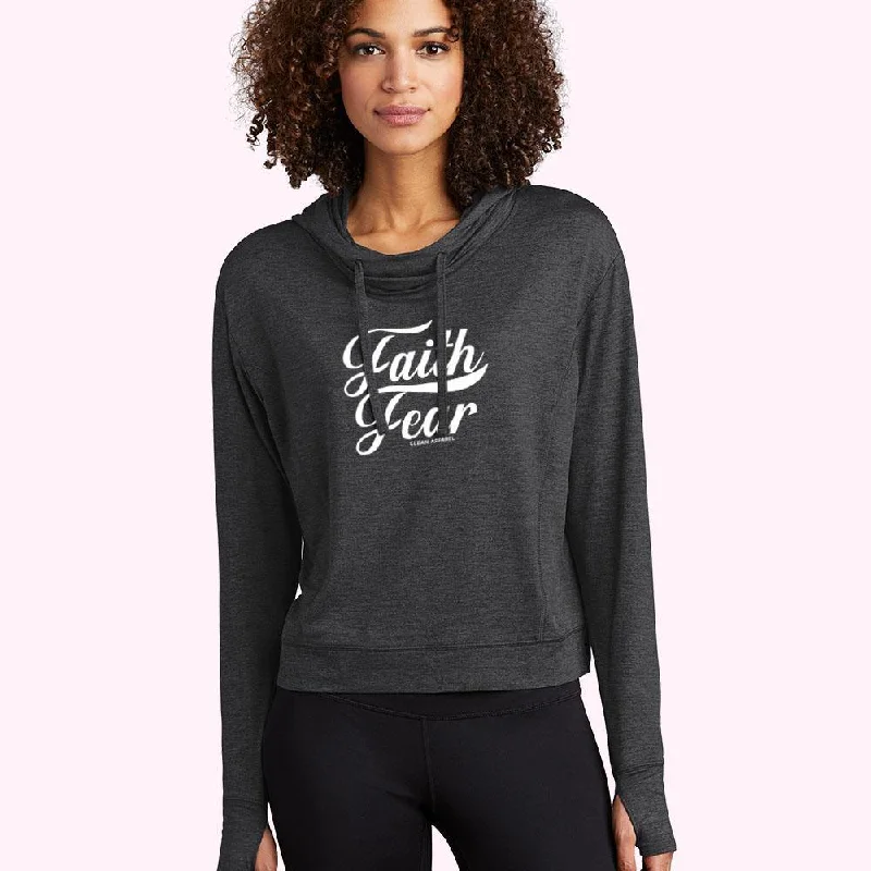 Faith Over Fear Ladies Athletic Hoodies