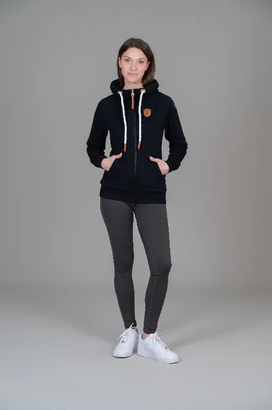 Hera Black Zip Hoodie