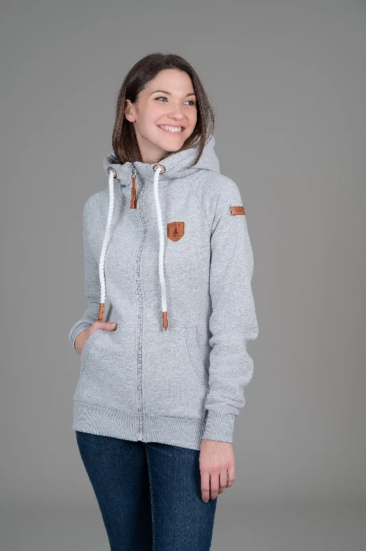 Hera Light Heather Grey Zip Hoodie