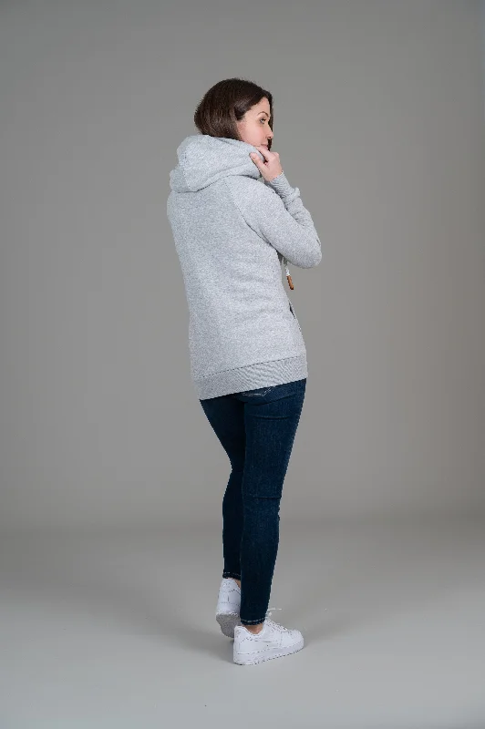 Hera Light Heather Grey Zip Hoodie