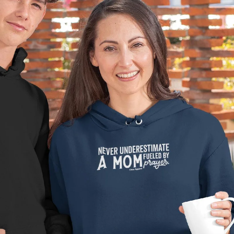 Never Underestimate a Mom Ladies Hoodies