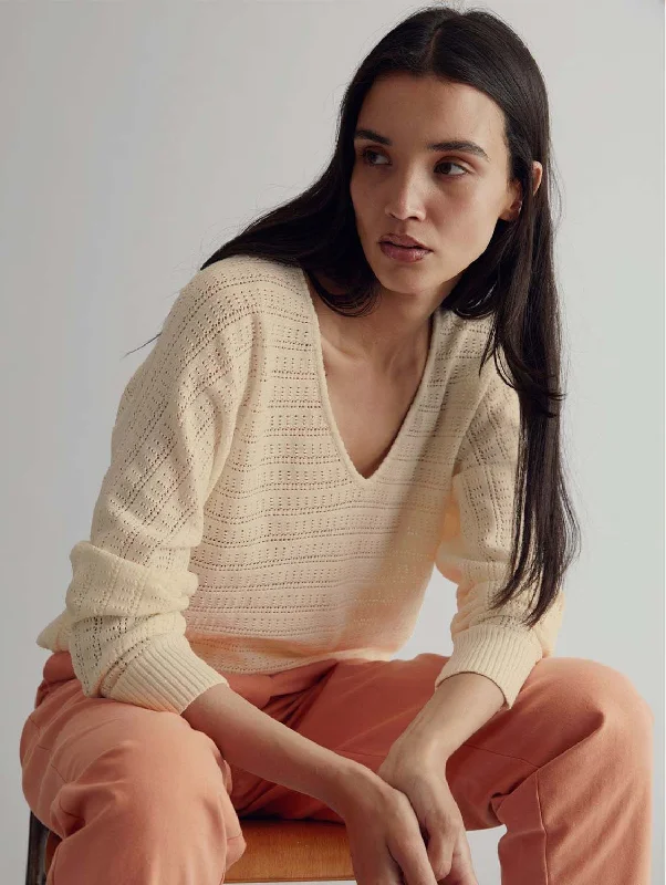 Pia Organic Cotton & Tencel Jumper | Off White