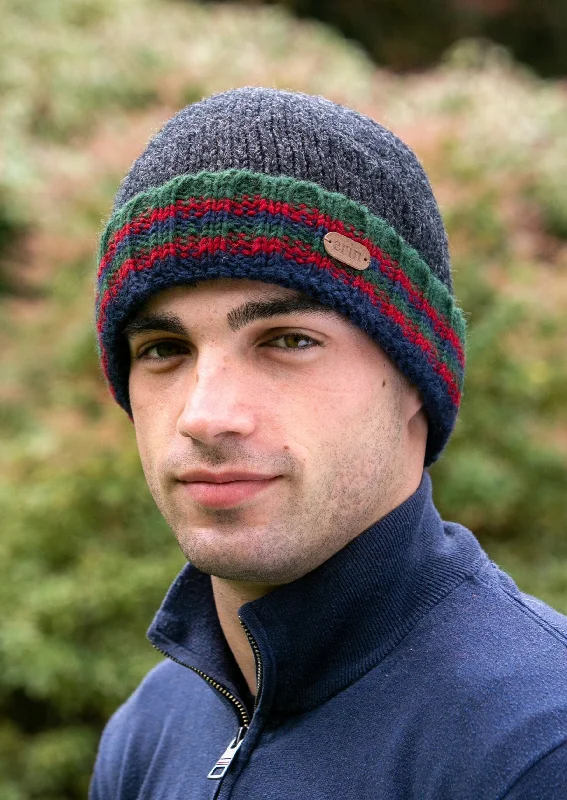 Men's Rib Pullon Hat | Charcoal Green