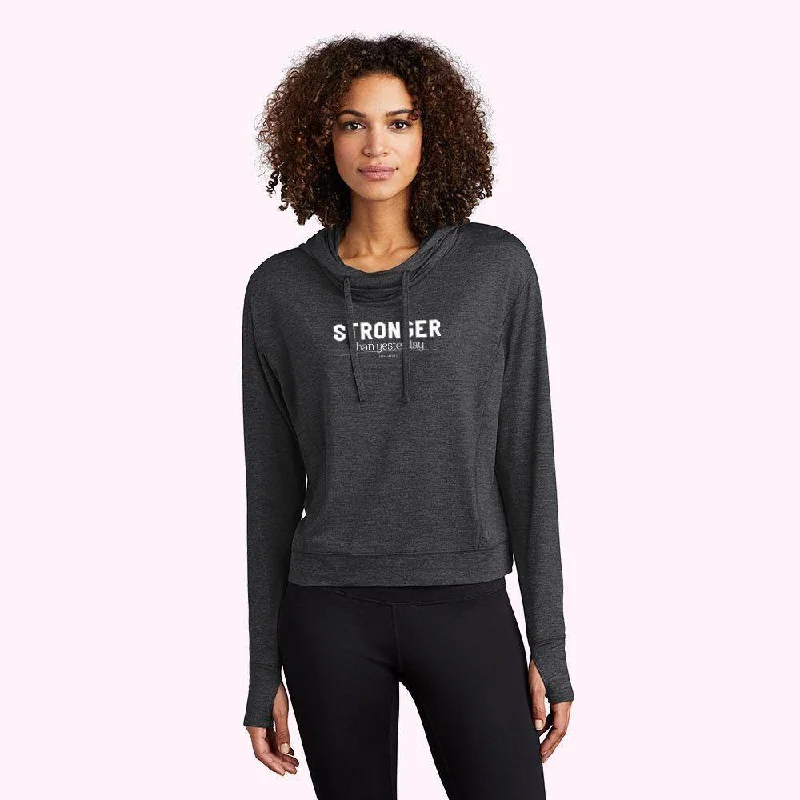 Stronger Than Yesterday Ladies Athletic Hoodies