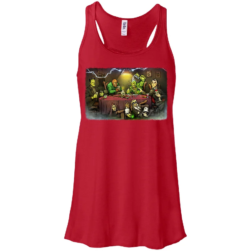 Monsters Playing Poker Womens Tank