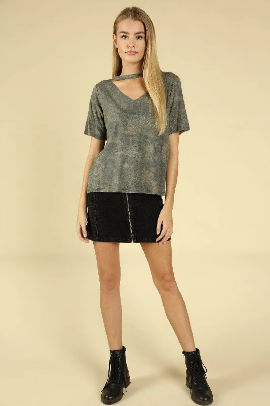 Camo Choker Tee