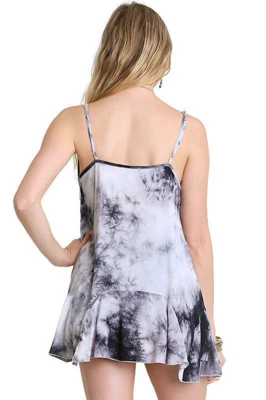 Tie Dye Tank Top, Grey