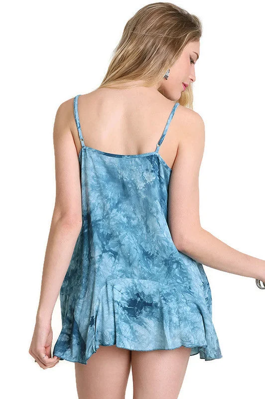 Tie Dye Tank Top, Teal