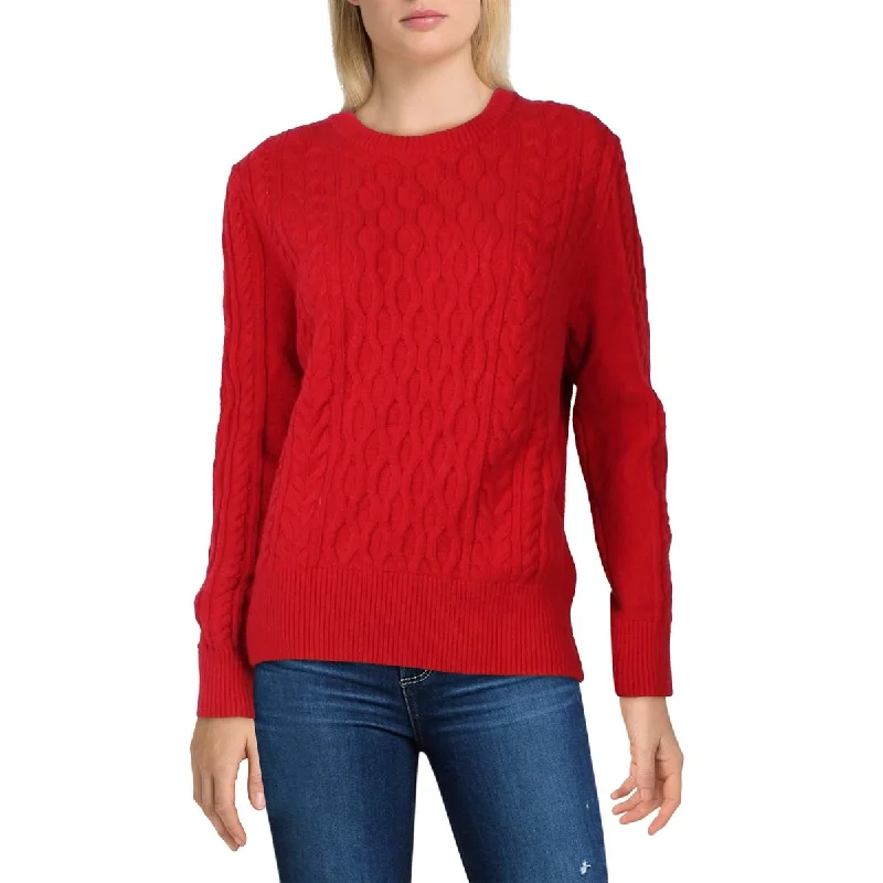 Barbour Womens Laven Cable Knit Crewneck Pullover Sweater