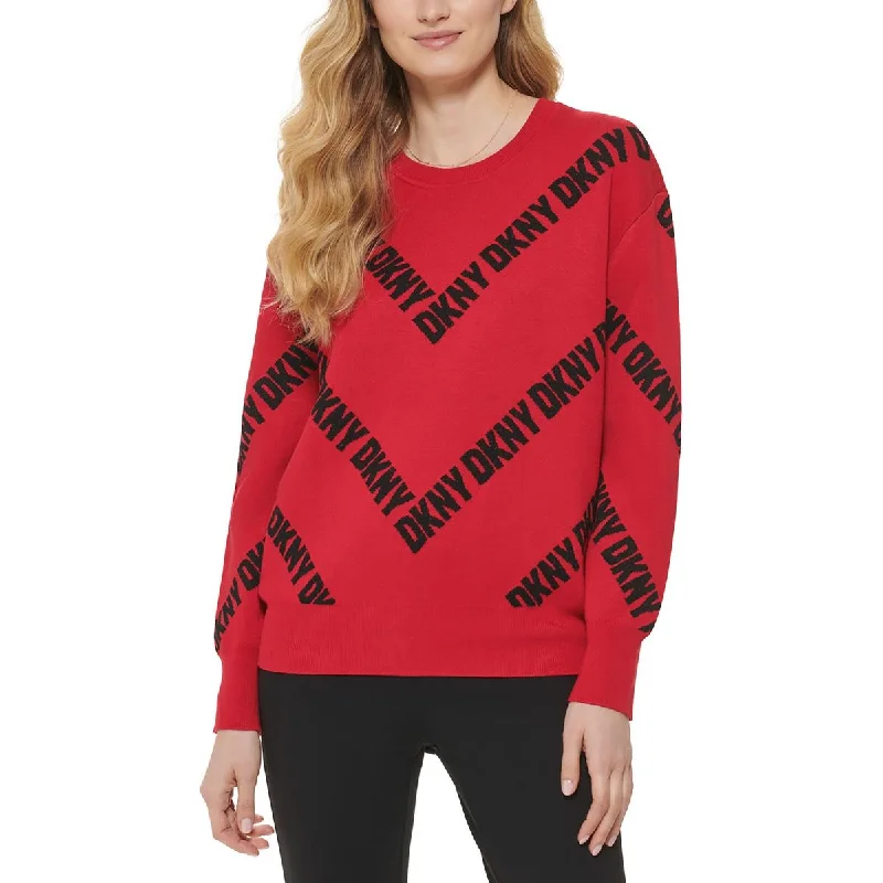 DKNY Womens Mockneck Long Sleeves Pullover Sweater