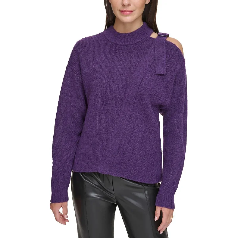 DKNY Womens Ribbed  Pullover Sweater