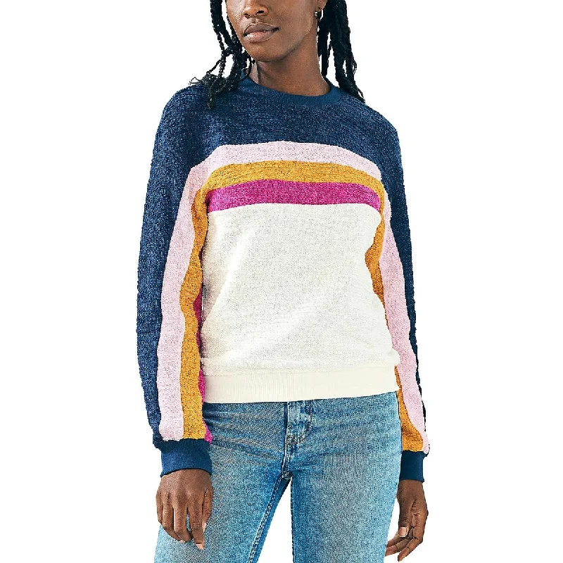 Faherty Womens Organic Cotton Striped Pullover Sweater