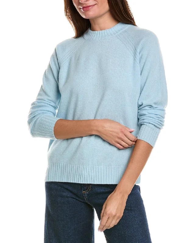 Minnie Rose Mock Neck Cashmere Pullover