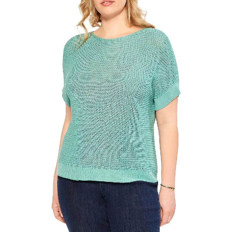 Nic + Zoe Womens Crochet Knit Pullover Sweater