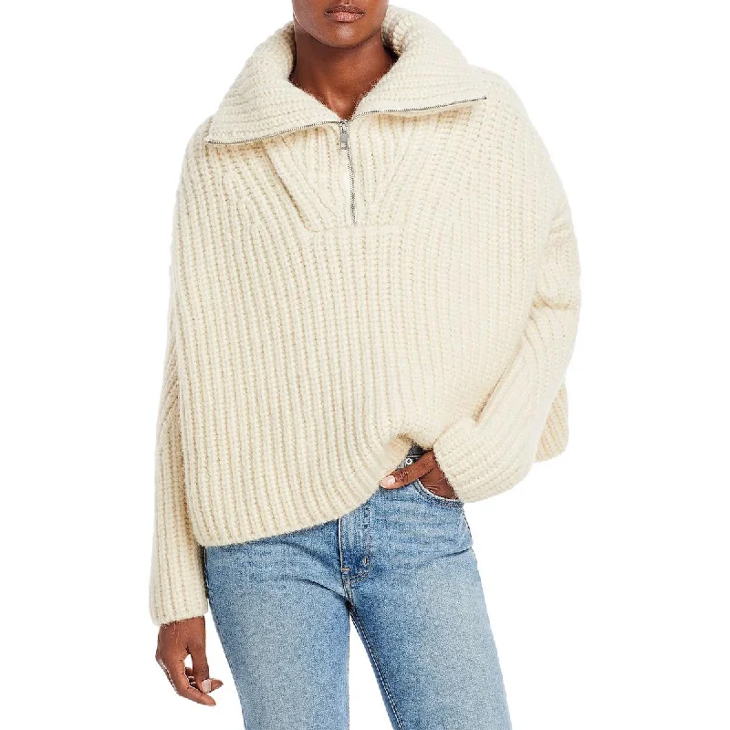 Rag & Bone Womens Hannah Half Zip Knit Pullover Sweater