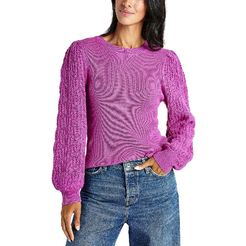 Splendid Womens Knit Cashmere Cotton Blend Pullover Sweater