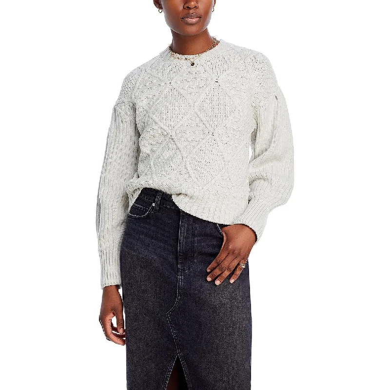 Splendid Womens Knit Mocked Neck Pullover Sweater