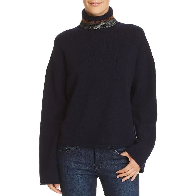 Theory Womens Cashmere Pullover Turtleneck Sweater