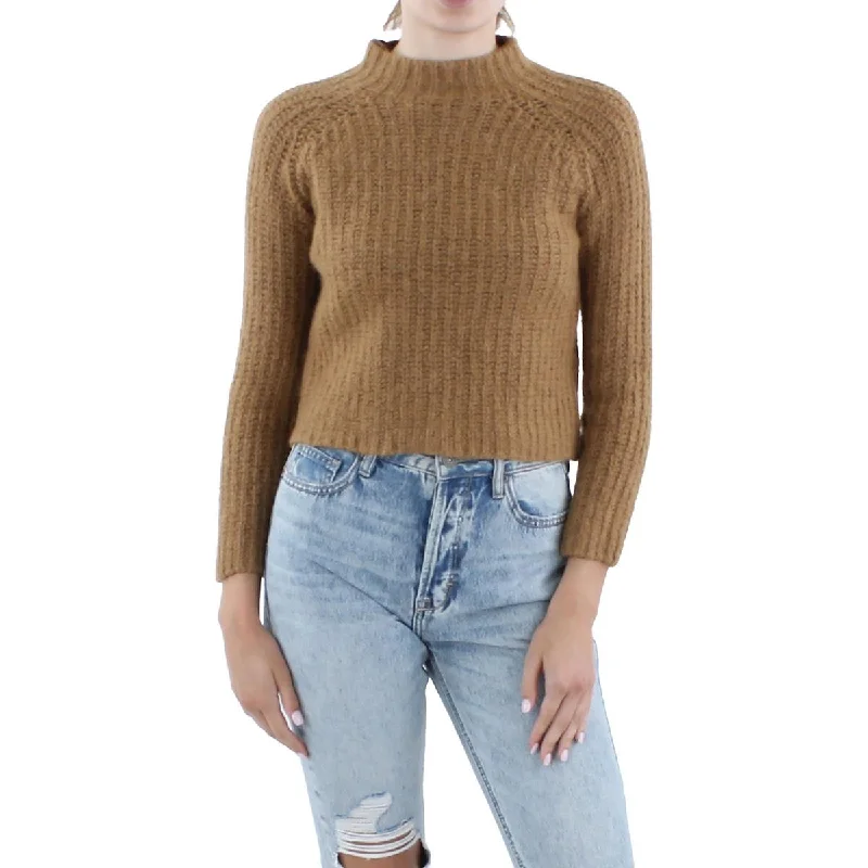 Vince Womens Alpaca Crop Pullover Sweater