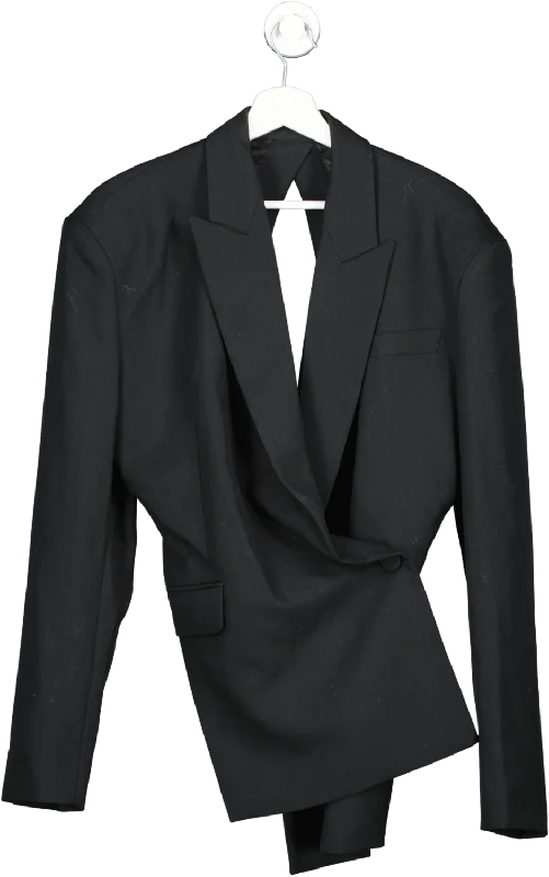 Afterhours Black Open Back Blazer UK XS