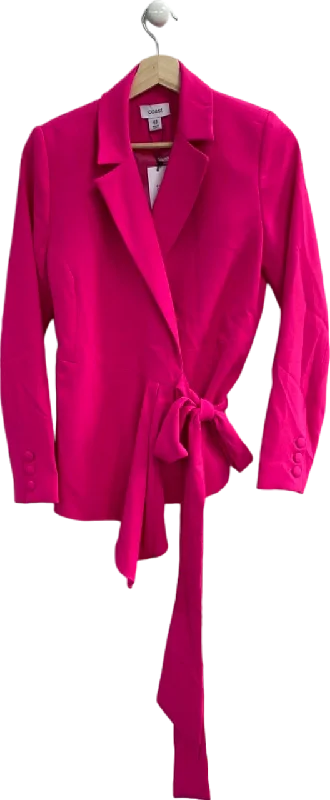 Coast Fuchsia Pink Tie-Front Blazer UK 10