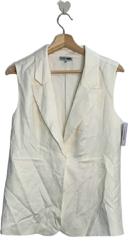 Fashion Nova White Sleeveless Blazer XS