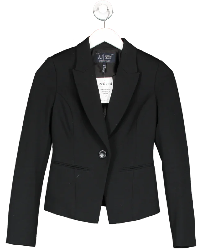 Giorgio Armani Black Crop Blazer UK XXS