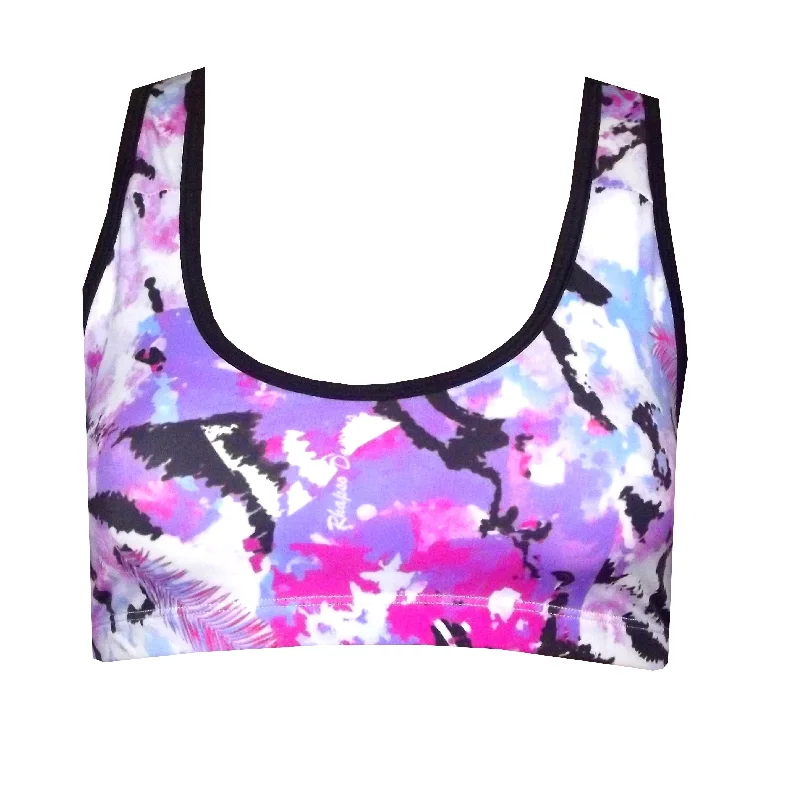 In the wild print sports crop top BK151P858