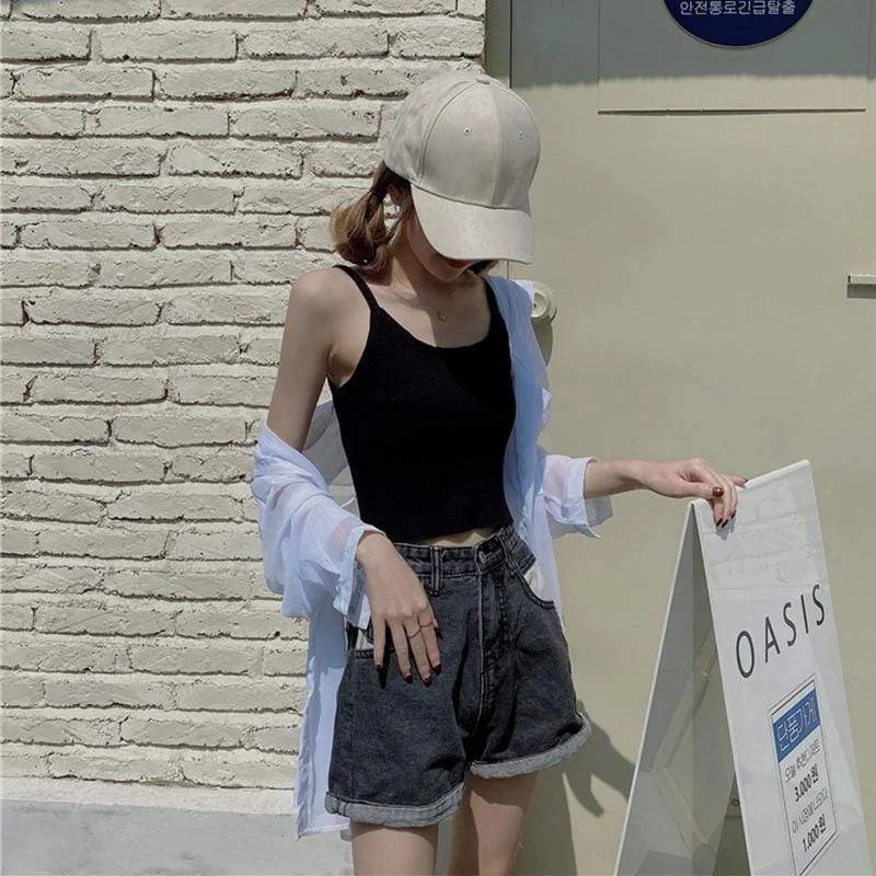 Kawaii Slim-cut Kintted Crop Top