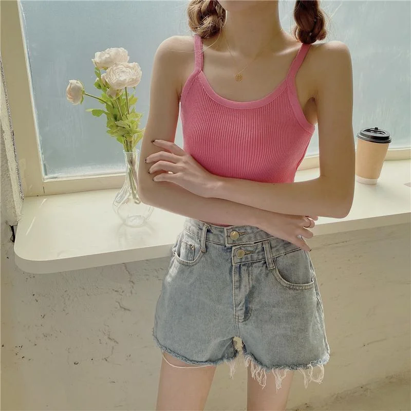 Kawaii Slim-cut Kintted Crop Top