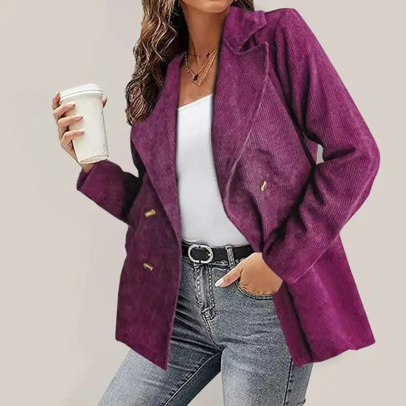 Women’s Solid Color Redford Knit Corduroy Blazer