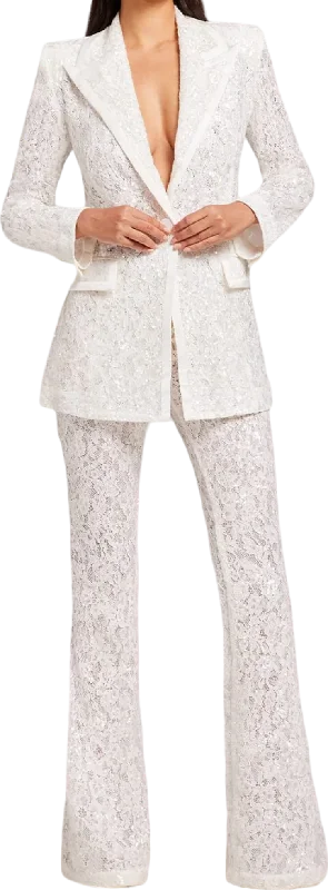 Nadine Merabi Cream Camilla White Blazer UK S