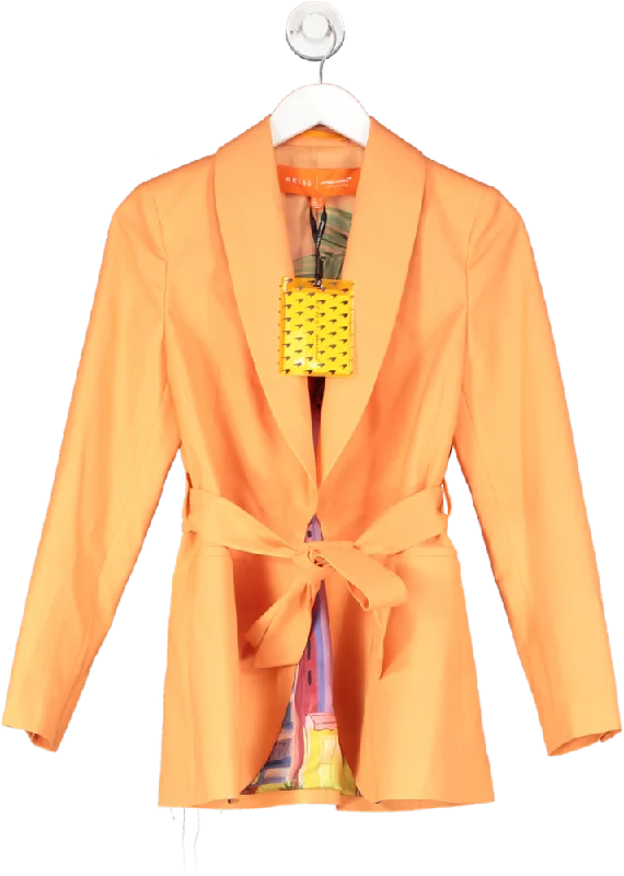 REISS Orange Speed Belted Blazer UK 6