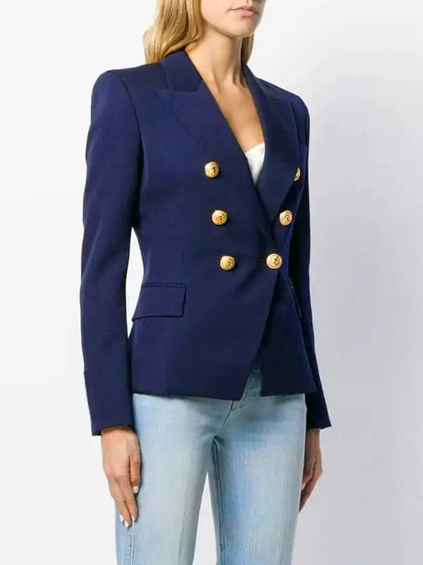 Women’s fashion short double-breasted blazer