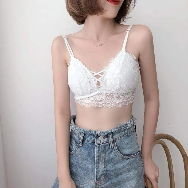 Women's  Lace Pattern Crop Top