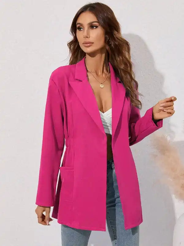 Women’s Solid Color Open Front Blazer