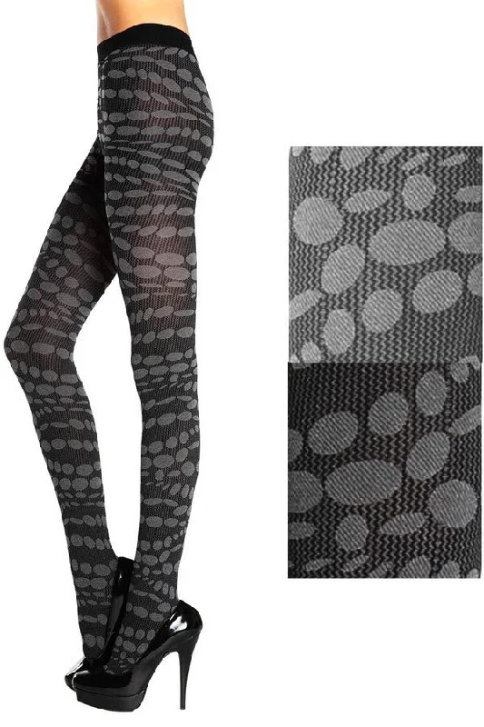 Lady's Fashion Spiraling Lava Dots Tights